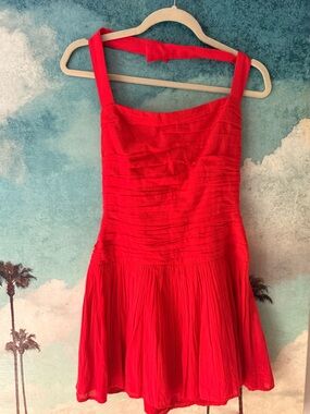 Abercrombie & Fitch Bright Red Sleeveless Dress